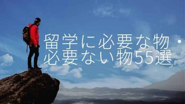 現役留学生が選ぶ 留学で必要な物 必要ない物55選 脳筋アメリカ大学留学生活